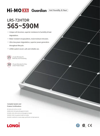 LONGI LR7-72-HTDR 565W–590W SOLAR PANEL