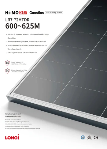 LONGI LR7-72HTDR 600W–625W SOLAR PANEL